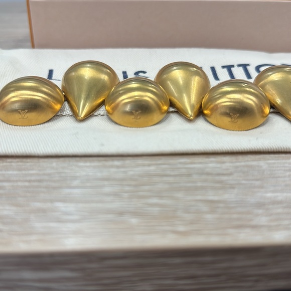 Louis Vuitton Gold Petal Bracelet Mp1845 Large Statement with Box Collectable - Picture 3 of 6